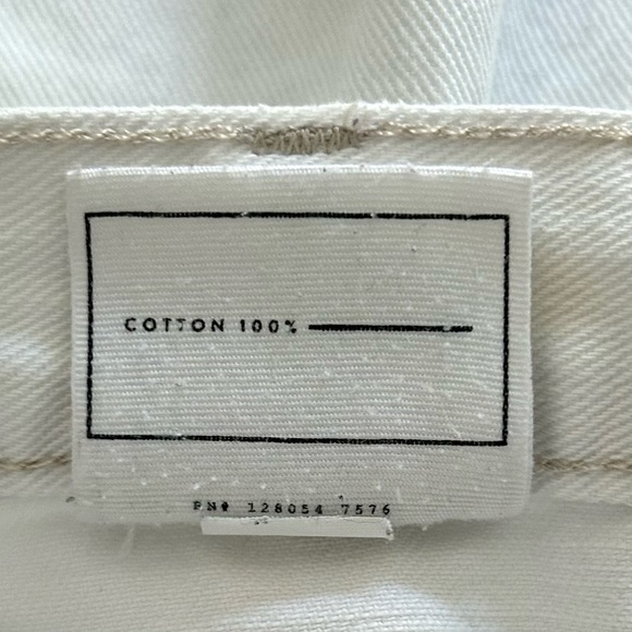 AYR Arch White Jeans Denim Pants High Waist Straight Leg Button Fly Size 25 - Picture 15 of 16